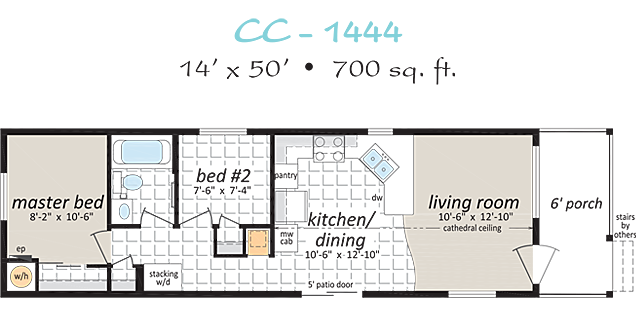Specifications for CB 12341 Modular Cottage