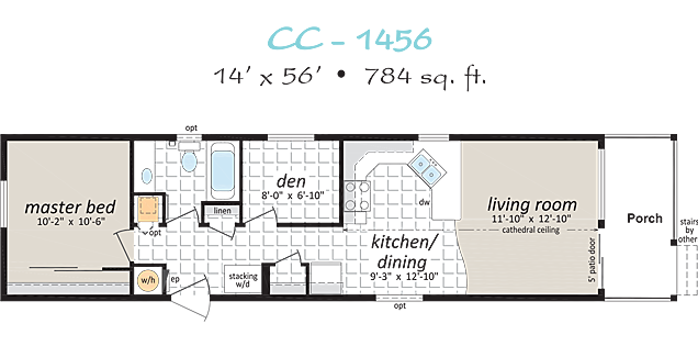Specifications for CB 12341 Modular Cottage