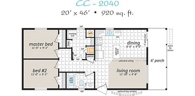 Specifications for CB 12341 Modular Cottage