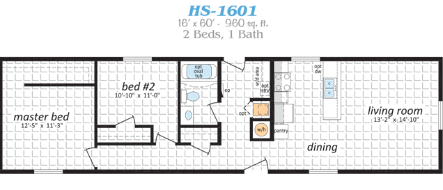 Specifications for HS 1601 Modular Home