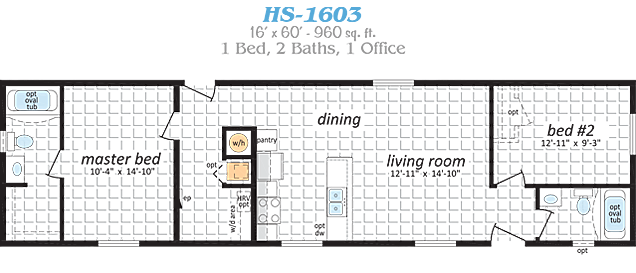 Specifications for HS 1603 Modular Home