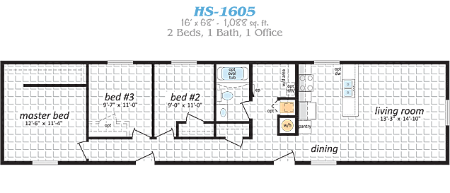 Specifications for HS 1605 Modular Home