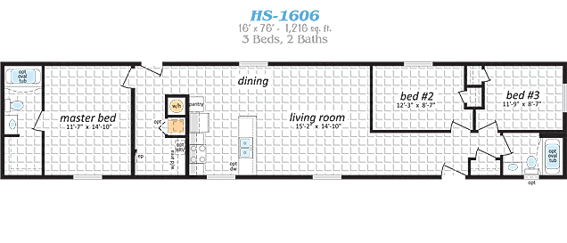 Specifications for HS 1606 Modular Home