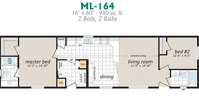 Specifications for ML 164 Modular Home