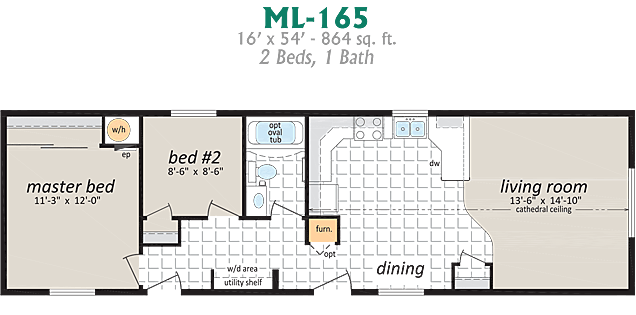 Specifications for ML 165 Modular Home