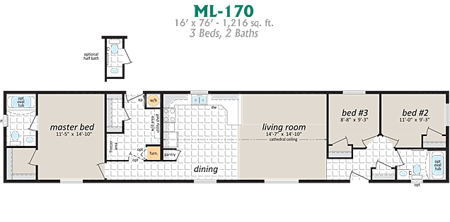 Specifications for ML 170 Modular Home