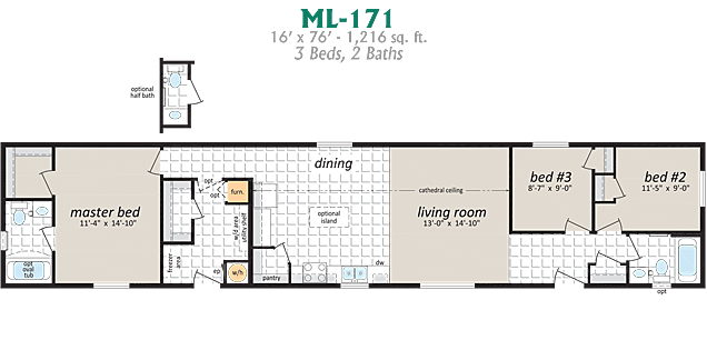 Specifications for ML 171 Modular Home