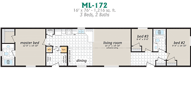 Specifications for ML 172 Modular Home