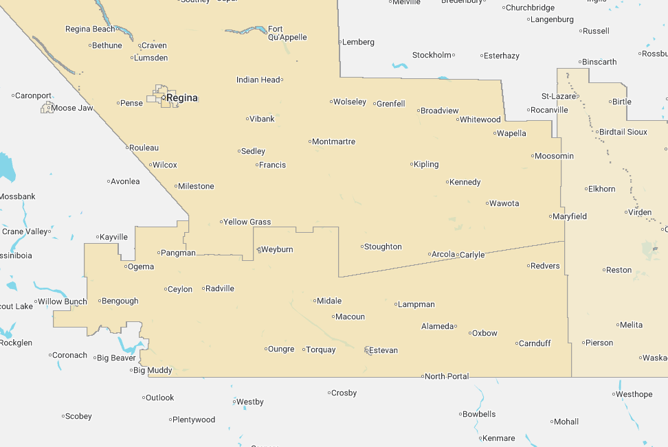 Map of Service Area for Verity Homes